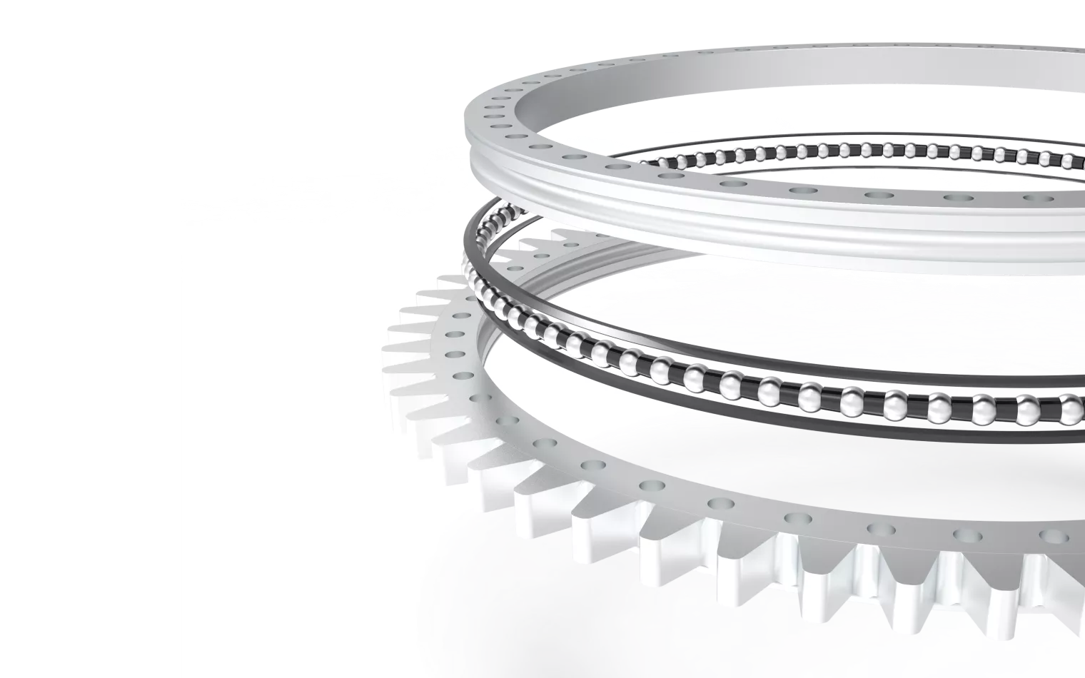Cuscinetto di rotazione a una corona di sfere