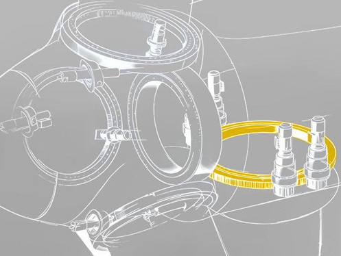Turbina eolica Cuscinetti di imbardata: applicazione principale del tedesco HKW Cuscinetti di rotazione