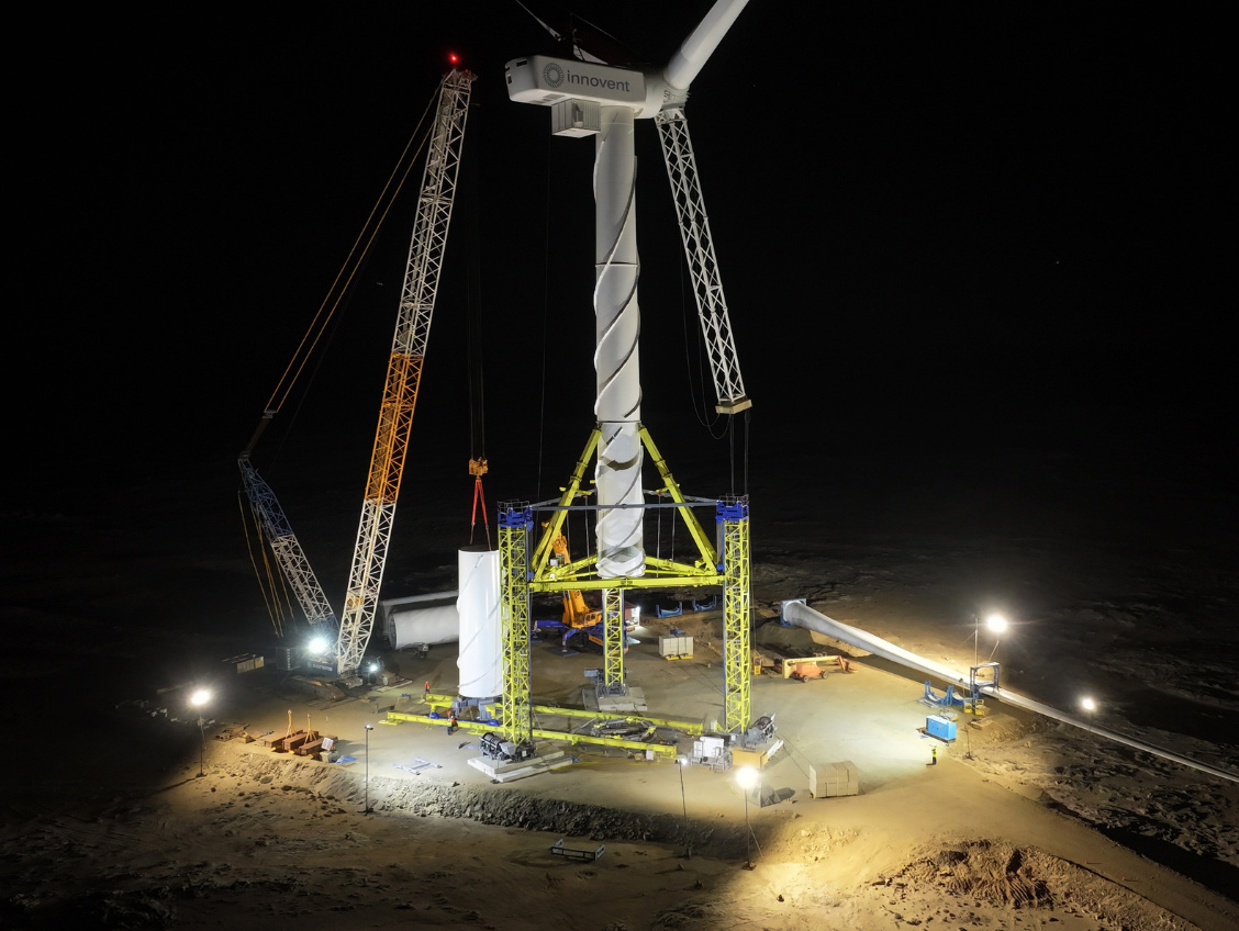 Debutto tecnologico! Installazione top-down dirompente realizzata su turbine eoliche Goldwind
